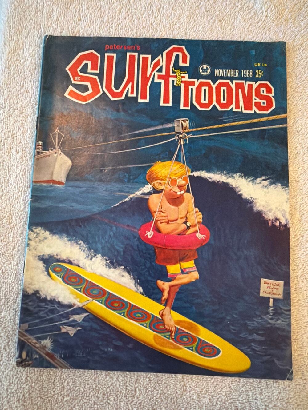 Vintage SurfToons Magazine Nov 1968 Petersen's Surf Humor Comics Cartoon Issue